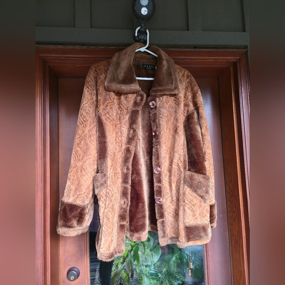 Gorgeous Early 2000s Boho-Chic Faux Suede & Faux Fur Jacket - Picture 4 of 7